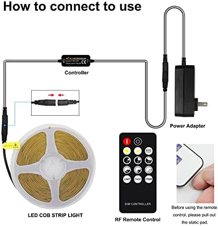 COB LED Strip Light Warm White — LED Strip Lights, AXMOTUT