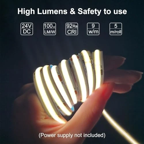 COB LED Strip Lights Daylight White 6000K — LED Strip Lights, LLTOP