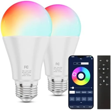 Color Changing Light Bulb with Remote Control & App Control — Smart Light Bulb, MXhme