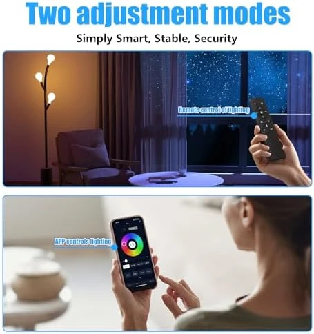 Color Changing Light Bulb with Remote Control & App Control — Smart Light Bulb, MXhme