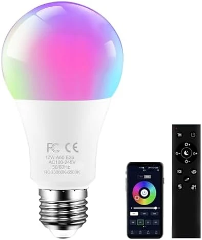 Color Changing Smart Light Bulb with Remote Control — Smart Light Bulb, AILEMING