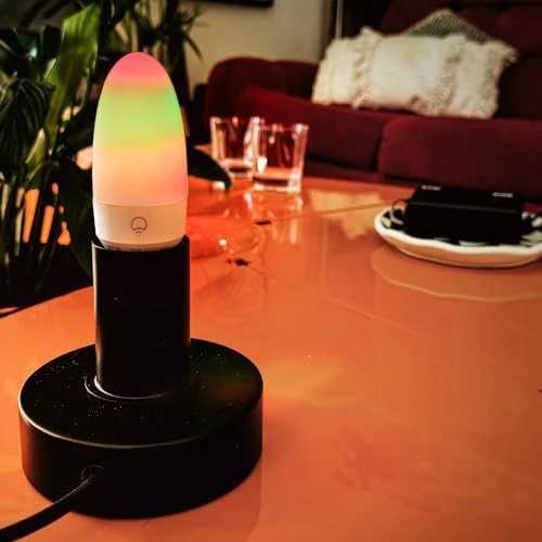 Color Smart Candle LED Bulb with Flame Effect — Smart Light Bulb, LIFX