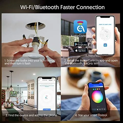 GU10 Smart Bulb 4 Pack — Smart Light Bulb, Avatar Controls