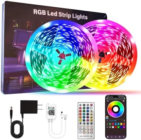 Led Lights for Bedroom 200 FT (2 Rolls 100 FT) — LED Strip Lights, HBOWMDJIA