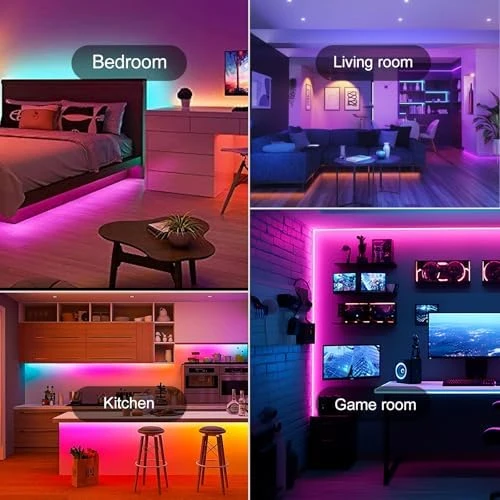 Led Lights for Bedroom 200 FT (2 Rolls 100 FT) — LED Strip Lights, HBOWMDJIA