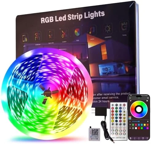Led Lights for Bedroom 200 FT (2 Rolls 100 FT) — LED Strip Lights, HBOWMDJIA