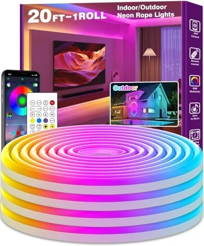 LED Neon Rope Lights 60FT — LED Strip Lights, SINLEY
