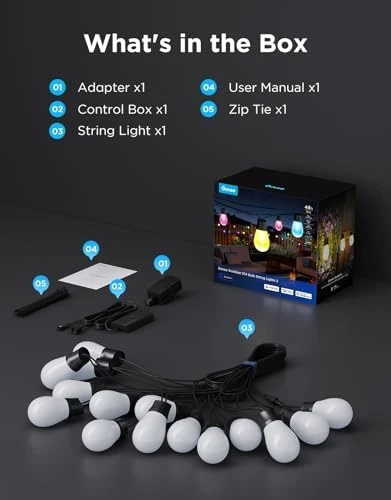 LED Outdoor String Lights 48ft — LED Strip Lights, Govee