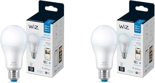 LED Smart Bulb - Pack of 2 - 650 Lumen - E26 - Indoor — Smart Light Bulb, WiZ Connected