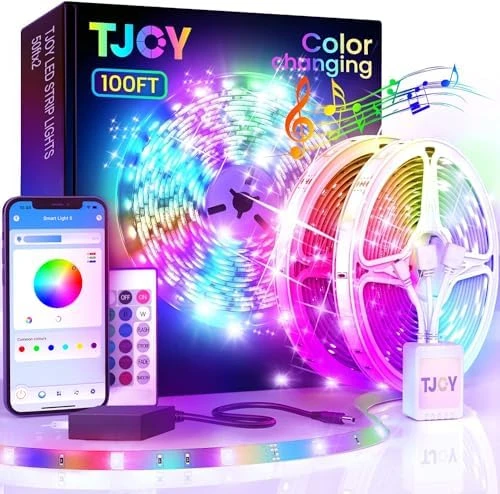 LED Strip Lights, 100ft with Remote and App Control — LED Strip Lights, TJOY