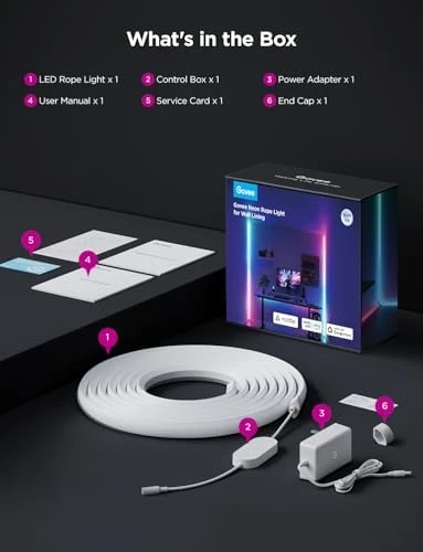 Neon Rope Light for Wall Lining — LED Strip Lights, Govee