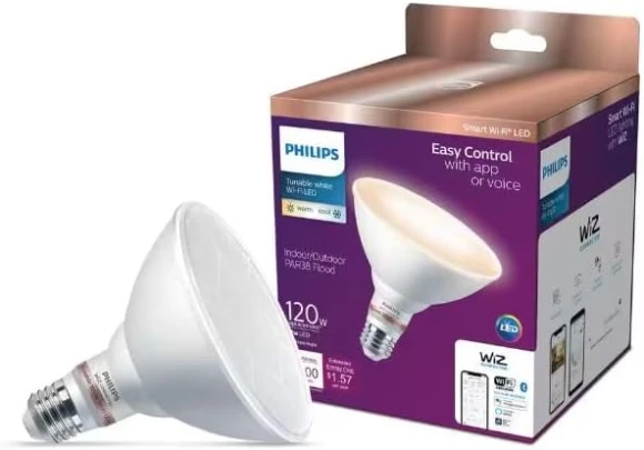 PAR38 LED Smart Wi-Fi Tunable White Light Bulb — Smart Light Bulb, Philips
