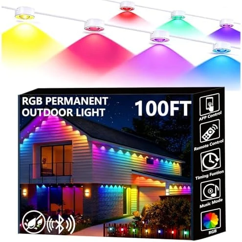 Permanent Outdoor Lights — LED Strip Lights, Sunwuko