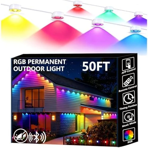 Permanent Outdoor Lights — LED Strip Lights, Sunwuko