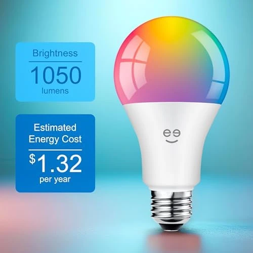 PRISMA 1050 Wi-Fi LED Light Bulb, Multicolor (2700K): Dimmable LED, A21, 75-Watt Equivalent — Smart Light Bulb, Geeni