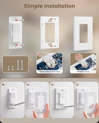 Remote Control Light Socket with Wall Switch — Smart Light Bulb, SURAIELEC