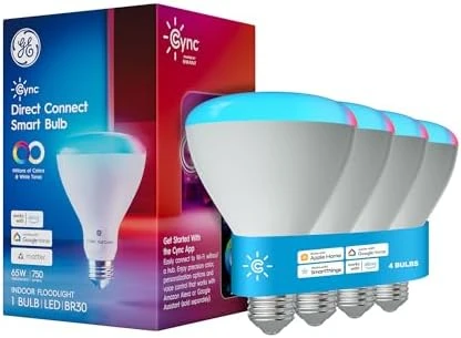 Smart BR30 LED Floodlight Bulb 2-Pack — Smart Light Bulb, Cync