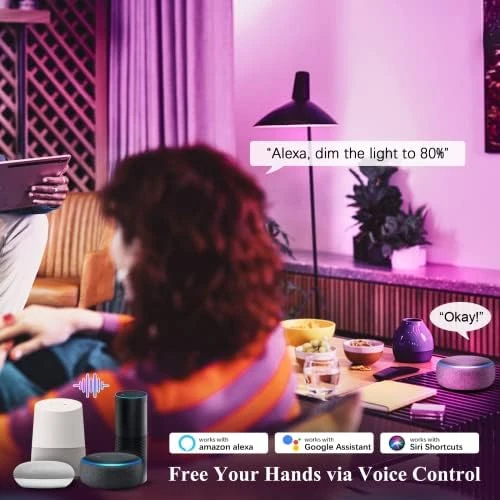 Smart Edison Bulb G80, Color Changing WiFi Smart Light Bulb — Smart Light Bulb, DiCUNO