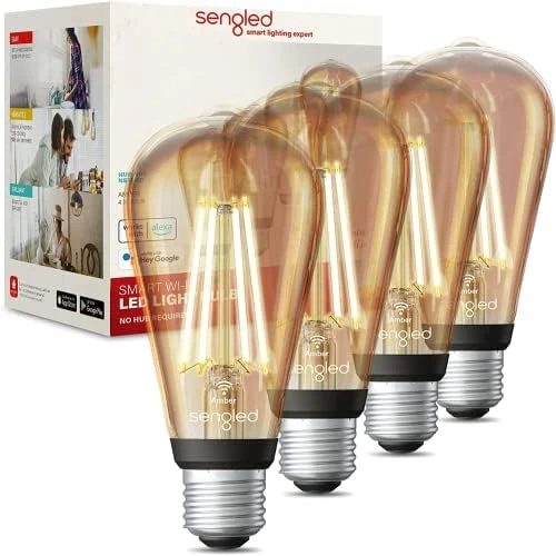 Smart Light Bulbs, Retro WiFi Light Bulbs, Vintage Filament LED Light Bulbs, Smart Edison Bulbs That Work with Alexa &... — Smart Light Bulb, Sengled