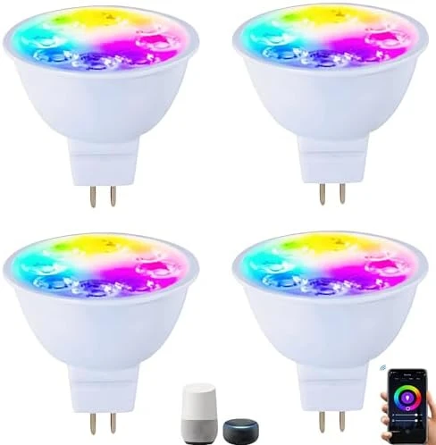 Smart MR16 LED Bulb Dimmable Color Changing — Smart Light Bulb, Wixann