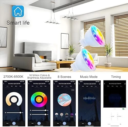 Smart MR16 LED Bulb Dimmable Color Changing — Smart Light Bulb, Wixann