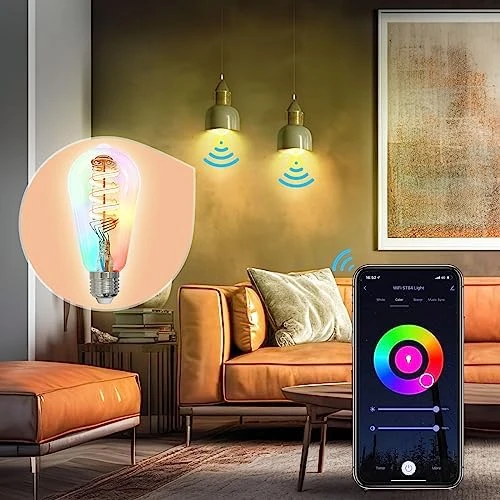 Smart ST64 Edison LED Light Bulbs — Smart Light Bulb, MOES