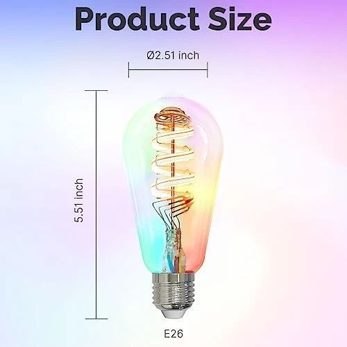 Smart ST64 Edison LED Light Bulbs — Smart Light Bulb, MOES