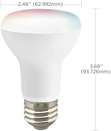 WiFi-Control R20 LED Color-Changing and Tunable White Smart Light Bulb — Smart Light Bulb, Satco