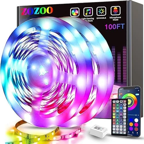 100ft LED Lights for Bedroom (2 Rolls of 50ft) — LED Strip Lights, ZOZOO