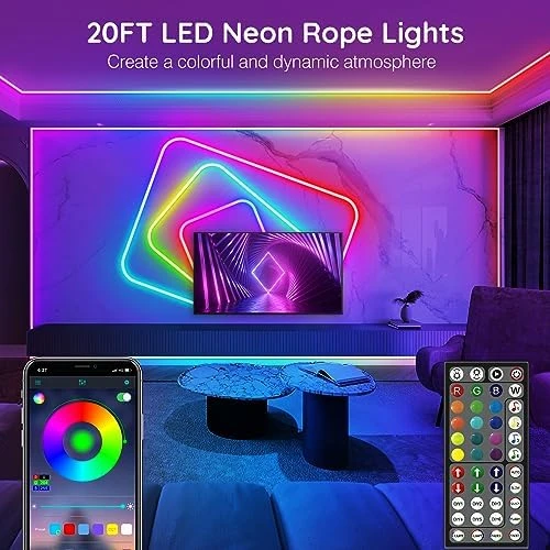 20Ft Neon Rope Lights — LED Strip Lights, AILBTON