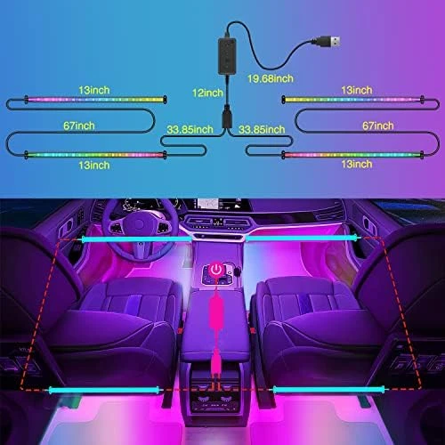 72 LED USB Interior Strip Lights — LED Strip Lights, Nilight