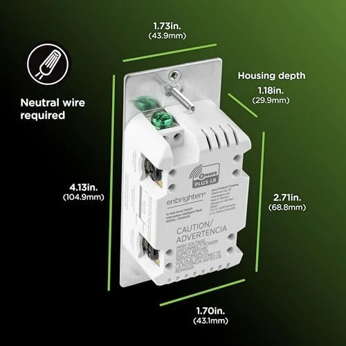 800 Series Z-Wave On/Off Toggle Switch — Smart Switch, Enbrighten