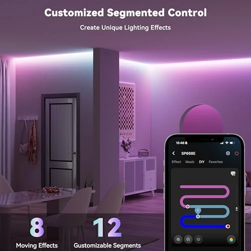 COB LED Strip Light with Bluetooth APP Control and Music Sync — LED Strip Lights, MIWISE