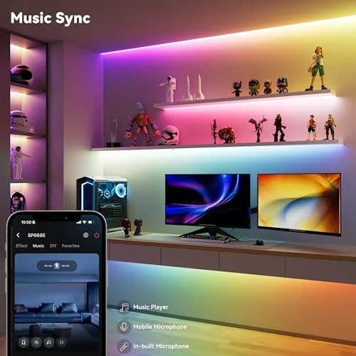 COB LED Strip Light with Bluetooth APP Control and Music Sync — LED Strip Lights, MIWISE