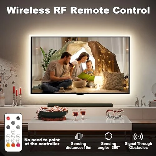 COB Led Strip Lights Max with RF Remote, 16.4ft 3000K CRI93+ Dimmable Ultra Bright Warm White — LED Strip Lights, Tatazone
