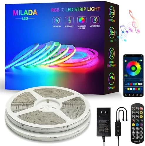 COB RGB Smart IC Strip Lights — LED Strip Lights, MILADALED