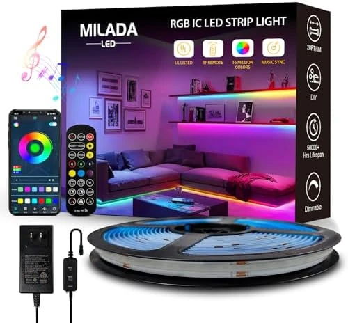 COB RGB Smart IC Strip Lights — LED Strip Lights, MILADALED