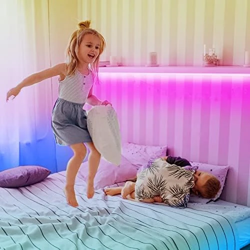 LED Lights for Bedroom 200ft, Music Sync Color Changing, Smart App Control with Remote — LED Strip Lights, phopollo
