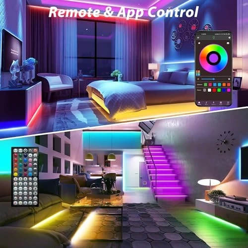 Led Lights for Bedroom 50ft Music Sync Color Changing Led Strip Lights — LED Strip Lights, Ledagic