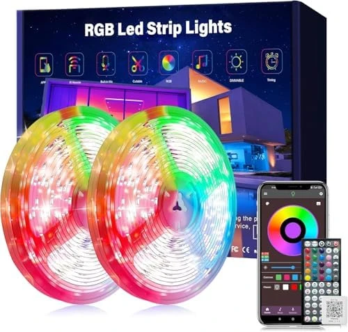Led Lights for Bedroom 50ft Music Sync Color Changing Led Strip Lights — LED Strip Lights, Ledagic