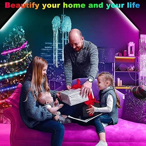 LED Strip Lights 130ft (2 Rolls of 65ft) Smart Light Strips with App Control RGB LED Lights, Music Sync Color Changing... — LED Strip Lights, Tenmiro
