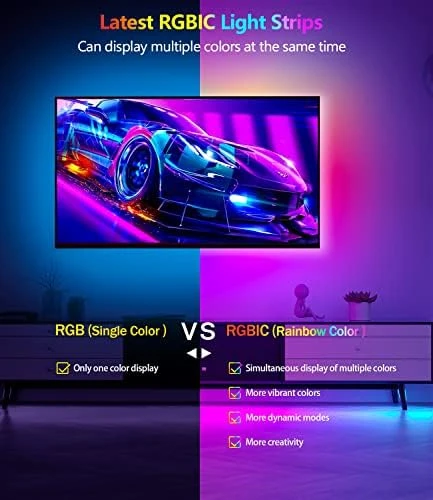 Led Strip Lights for Bedroom, 33ft Chasing Effect Dream ICRGB — LED Strip Lights, Daymeet