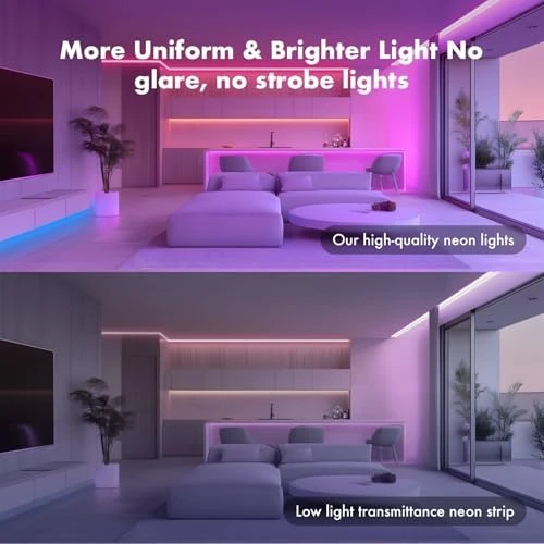 Neon Rope Lights, 50FT RGB LED Strip Lights — LED Strip Lights, SILFU