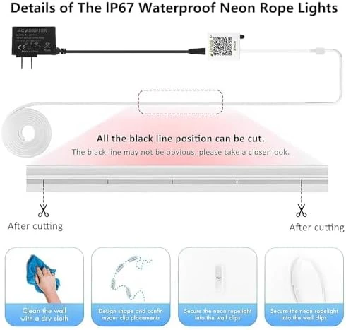 Neon Rope Lights, 50FT RGB LED Strip Lights — LED Strip Lights, SILFU
