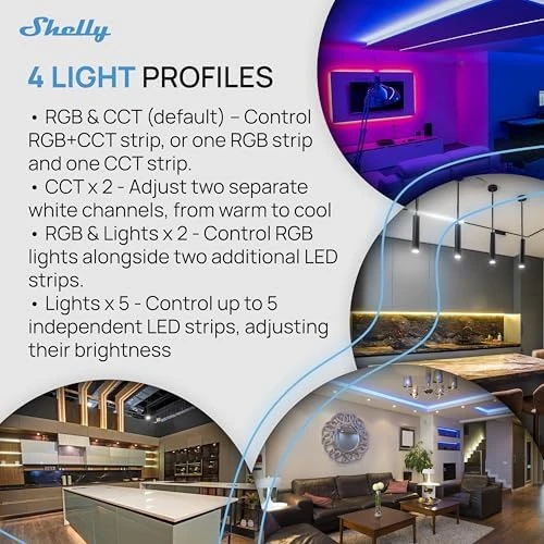 Pro RGBWW PM LED Controller — LED Strip Lights, Shelly