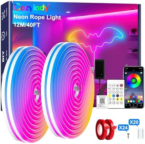RGB Neon LED Rope Lights — LED Strip Lights, Cozylady