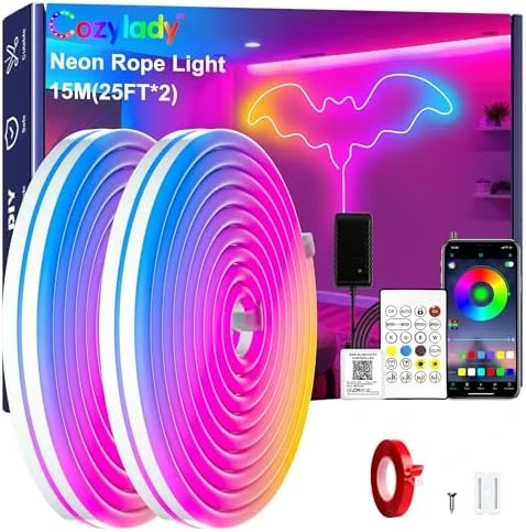 RGB Neon LED Rope Lights — LED Strip Lights, Cozylady