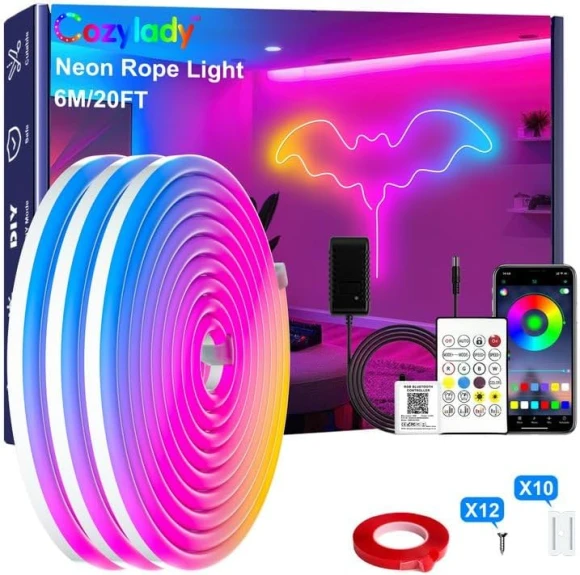 RGB Neon LED Rope Lights — LED Strip Lights, Cozylady
