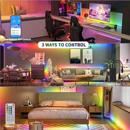 RGB Smart IC COB LED Strip Light 18ft — LED Strip Lights, Gingsow