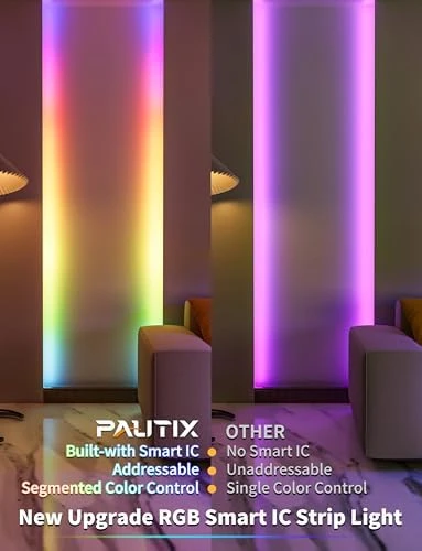 RGB Smart IC COB LED Strip Light USB 5V 6.56ft/2m — LED Strip Lights, PAUTIX